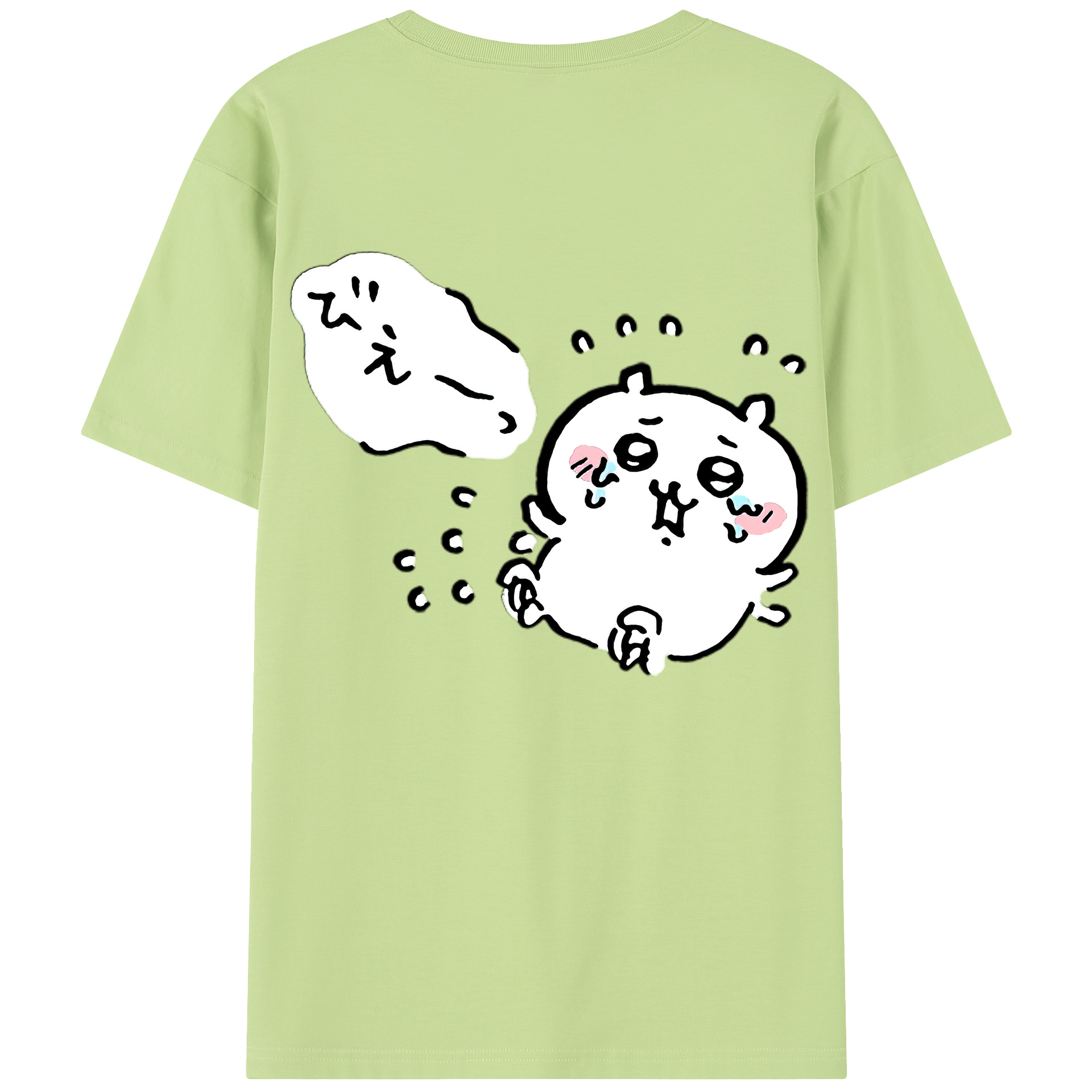 （画像用） ちいかわ ちいかわ Chii-kawa chiikawa 綿100％半袖Tシャツ（背面プリント）